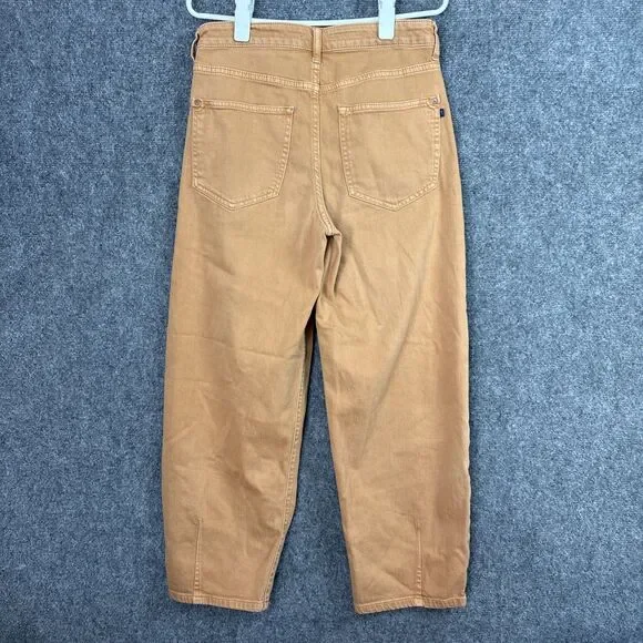 Pilcro The Breaker Pants Womens Size 28 Brown Relaxed High Rise Flawed - Picture 2 of 12